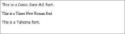 Fonts example