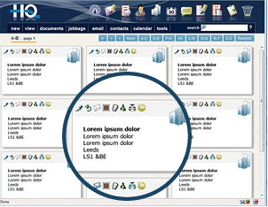 Contacts screen